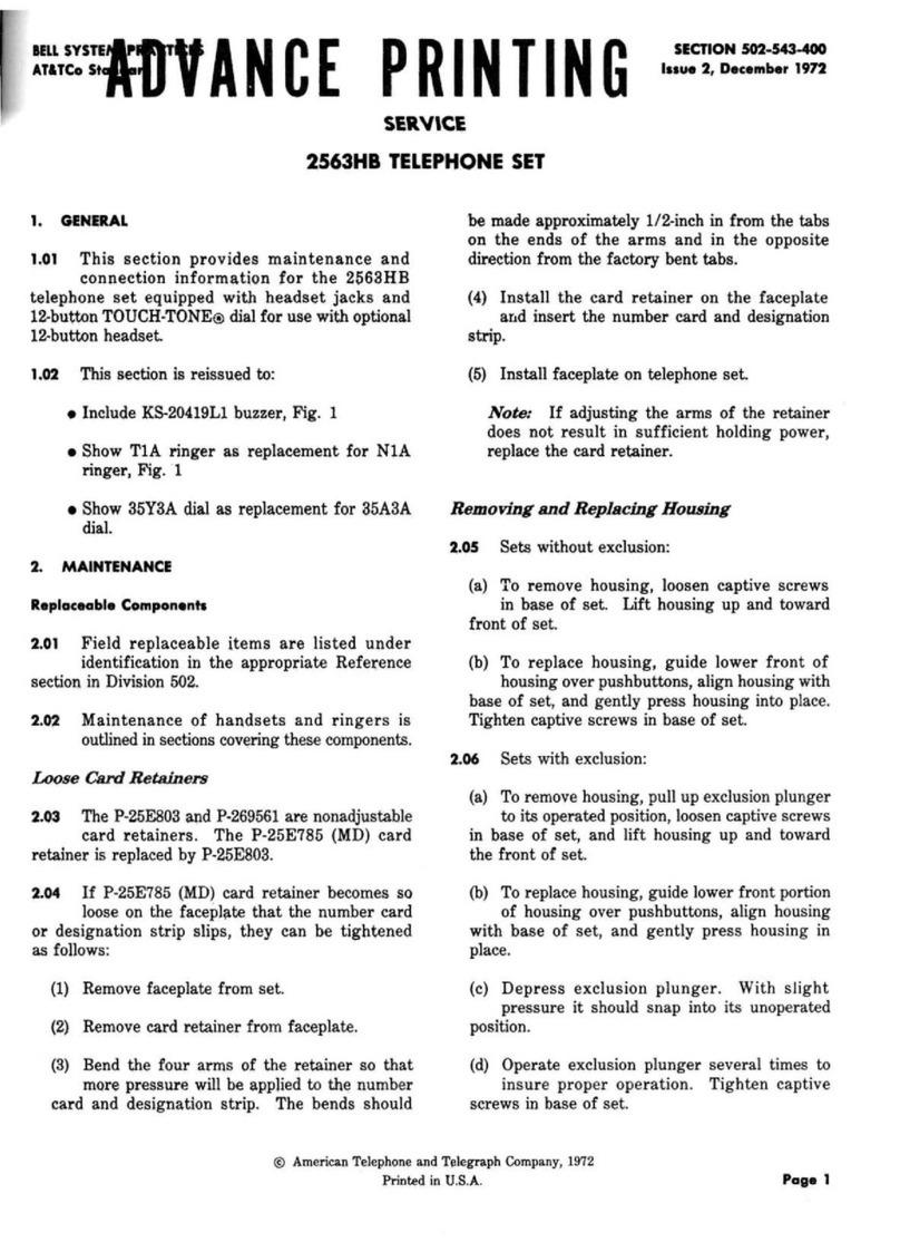 Bell System Practices 2563HB Assembly instructions