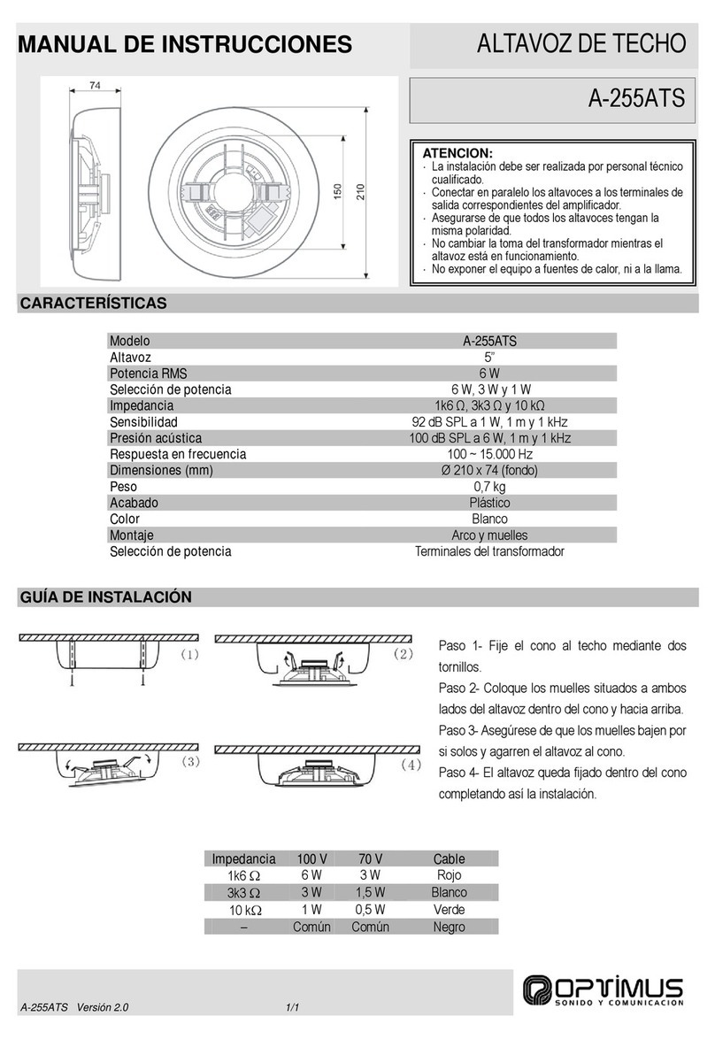 Optimus A-255ATS instruction manual