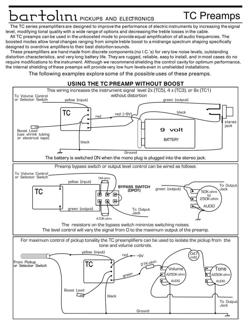 Bartolini TC Series User manual