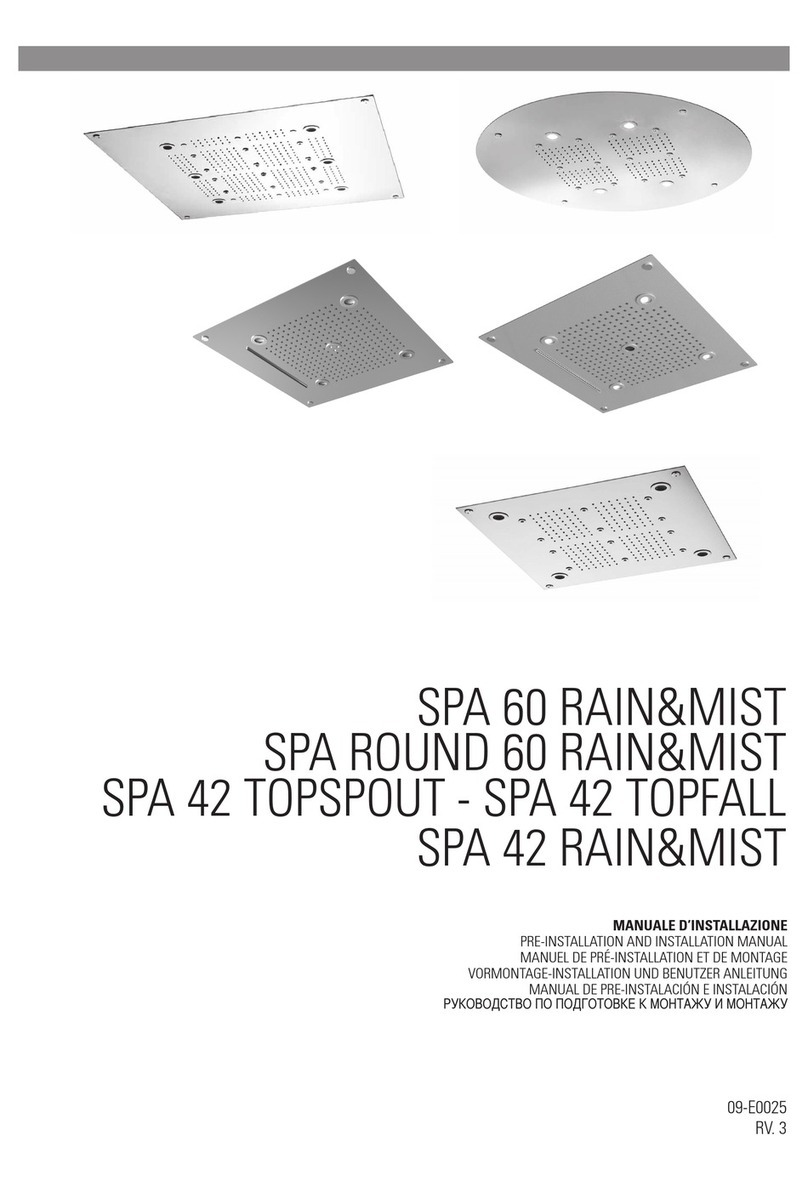 Aquademy SPA 60 RAIN&MIST PRE-INSTALLATION AND INSTALLATION MANUAL