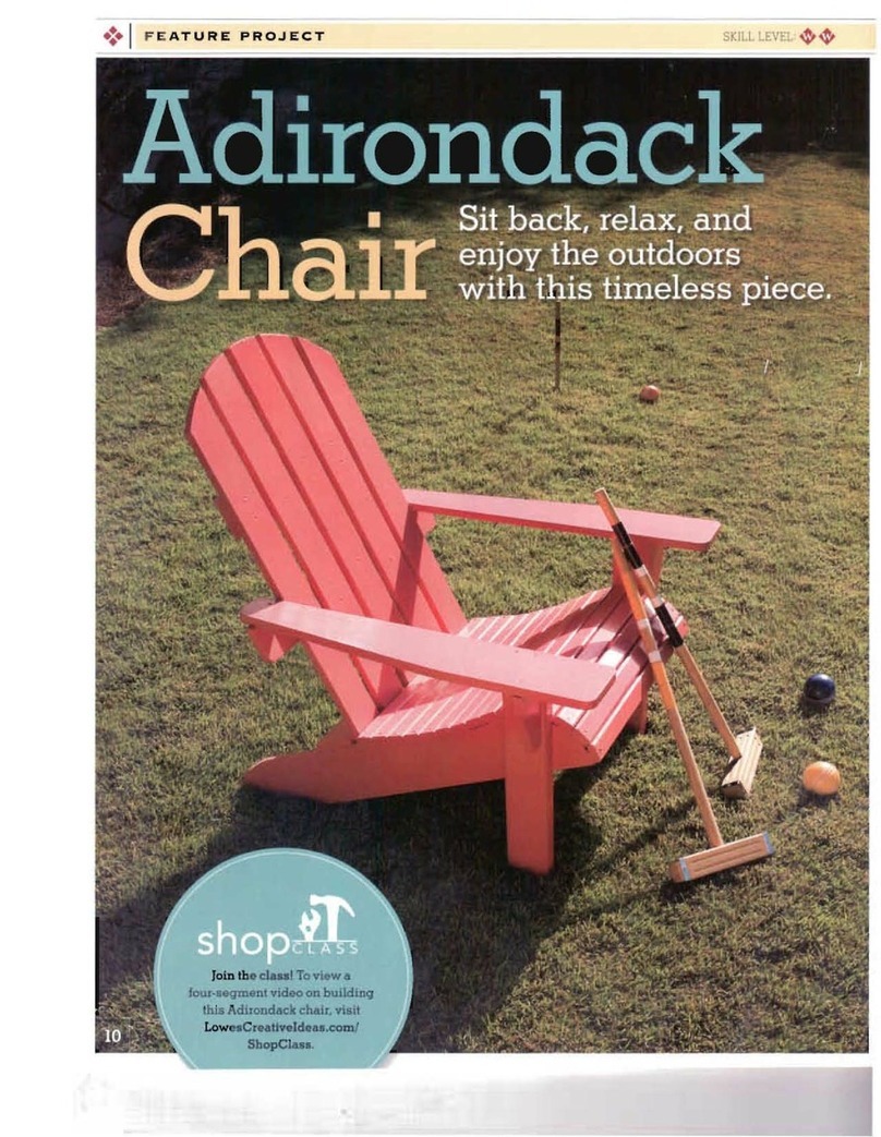LOWE'S Adirondack Chair User manual LOWE'S Adirondack Chair User manual