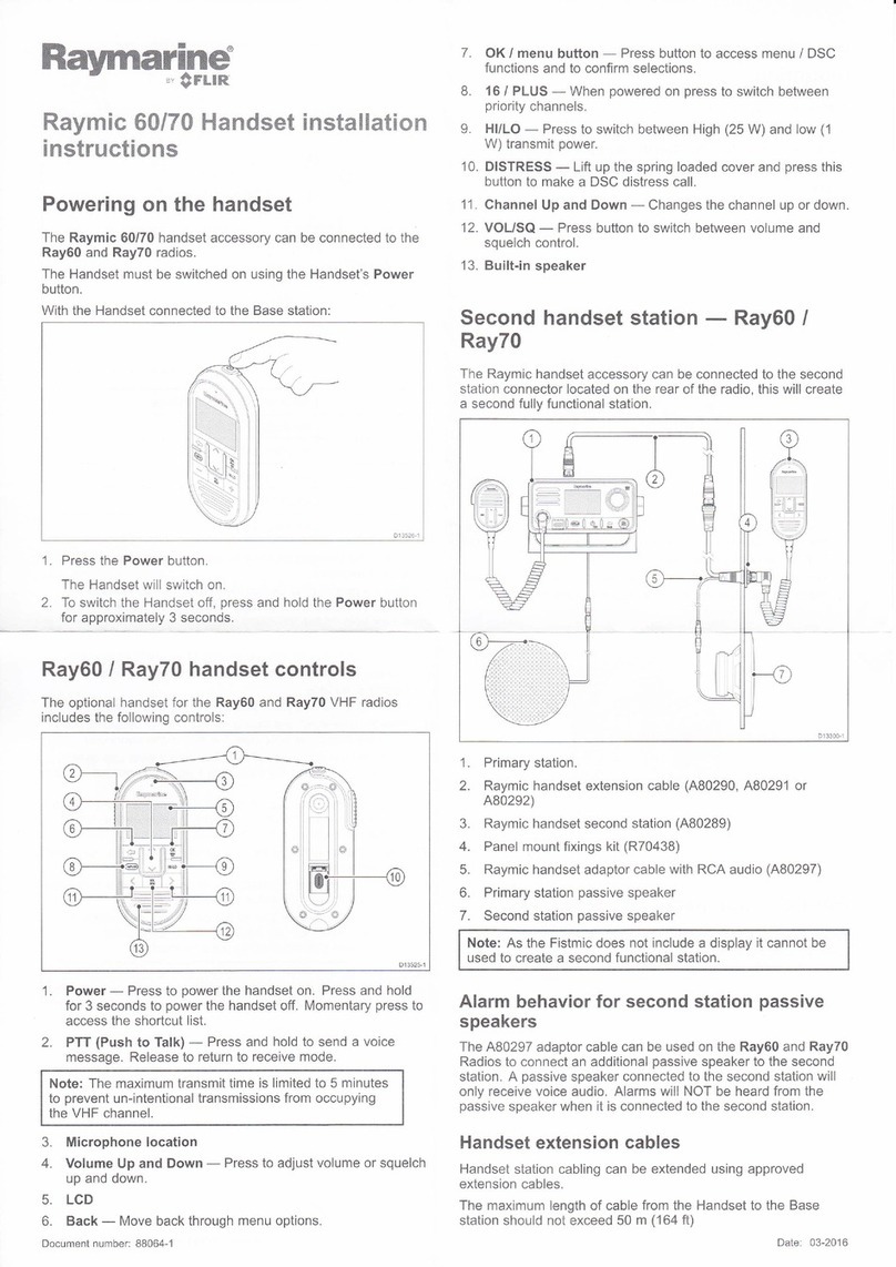 FLIR Raymarine Raymic Series installation instructions