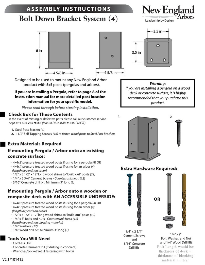 New England Arbors VA80205 Assembly instructions