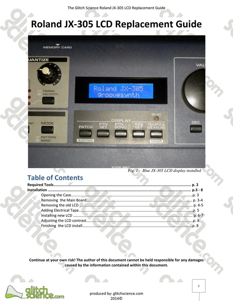 Roland JX-305 Parts list manual