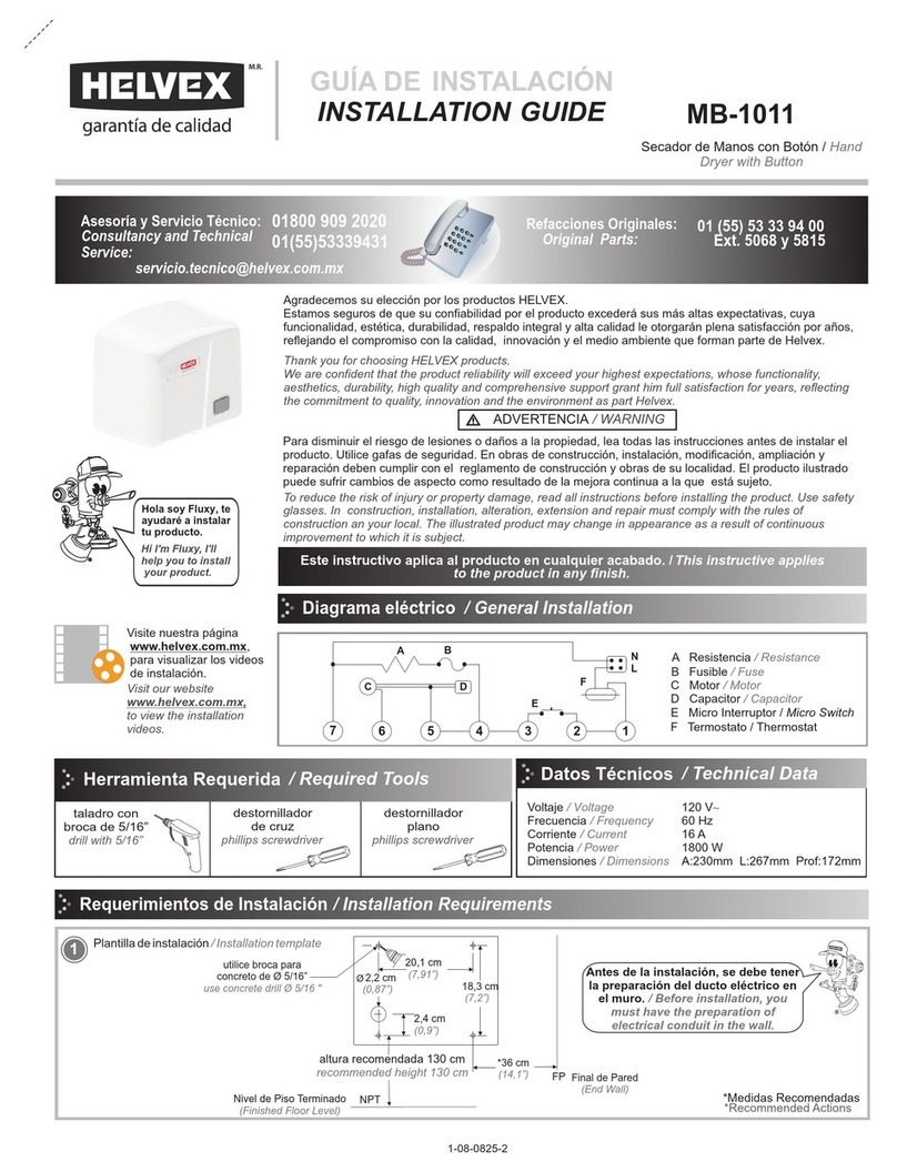 Helvex MB-1011 installation guide