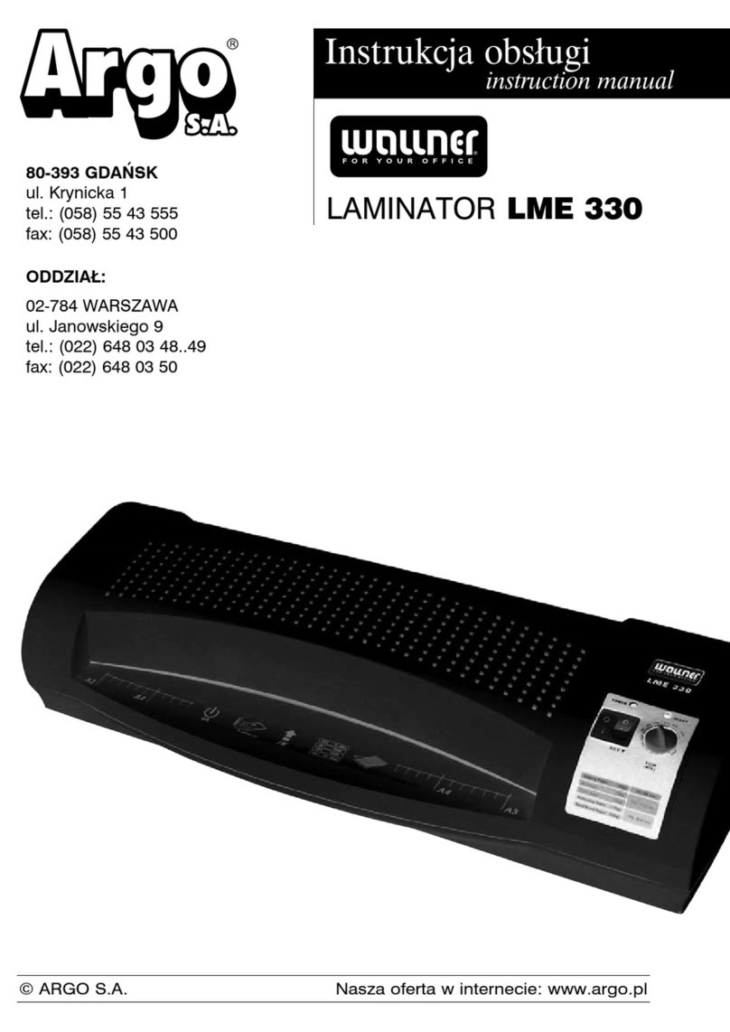 Argo Wallner LME 330 User manual Argo Wallner LME 330 User manual