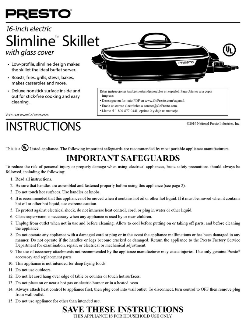Presto Slimline 06858 instructions