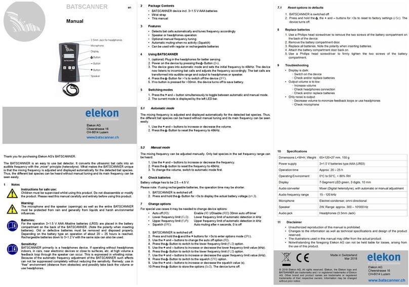 ELEKON BATSCANNER manual
