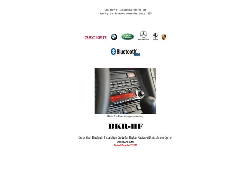 Discount Car Stereo BKR-HF Quick start installation guide