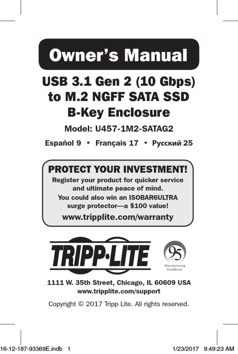 Tripp Lite U457-1M2-SATAG2 User manual Tripp Lite U457-1M2-SATAG2 User manual