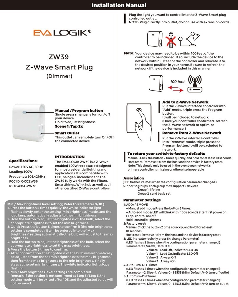 EVA Logik ZW39 installation manual