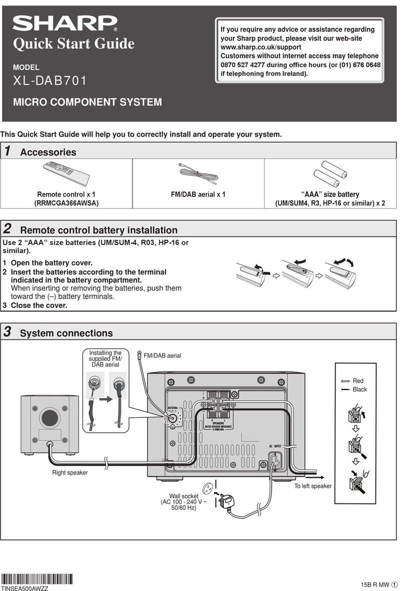 Sharp XL-DAB701 User manual