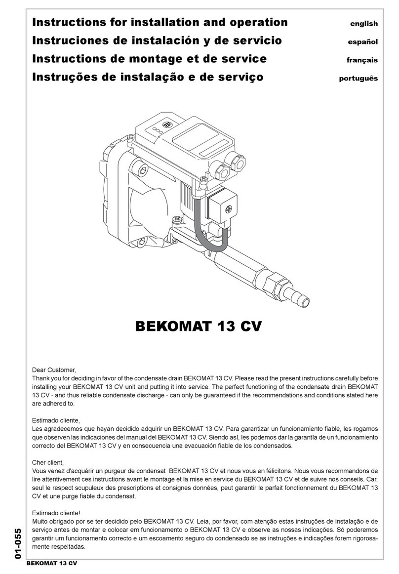 Beko BEKOMAT 13 CV Instructions for installation and operation
