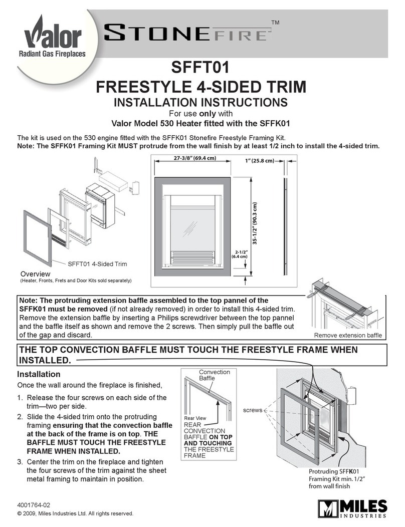 Miles Industries Valor Stone Fire SFFT01 User manual Miles Industries Valor Stone Fire SFFT01 User manual
