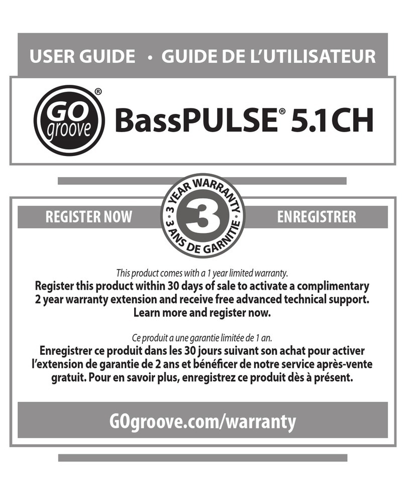 Go groove BassPULSE 5.1CH User manual