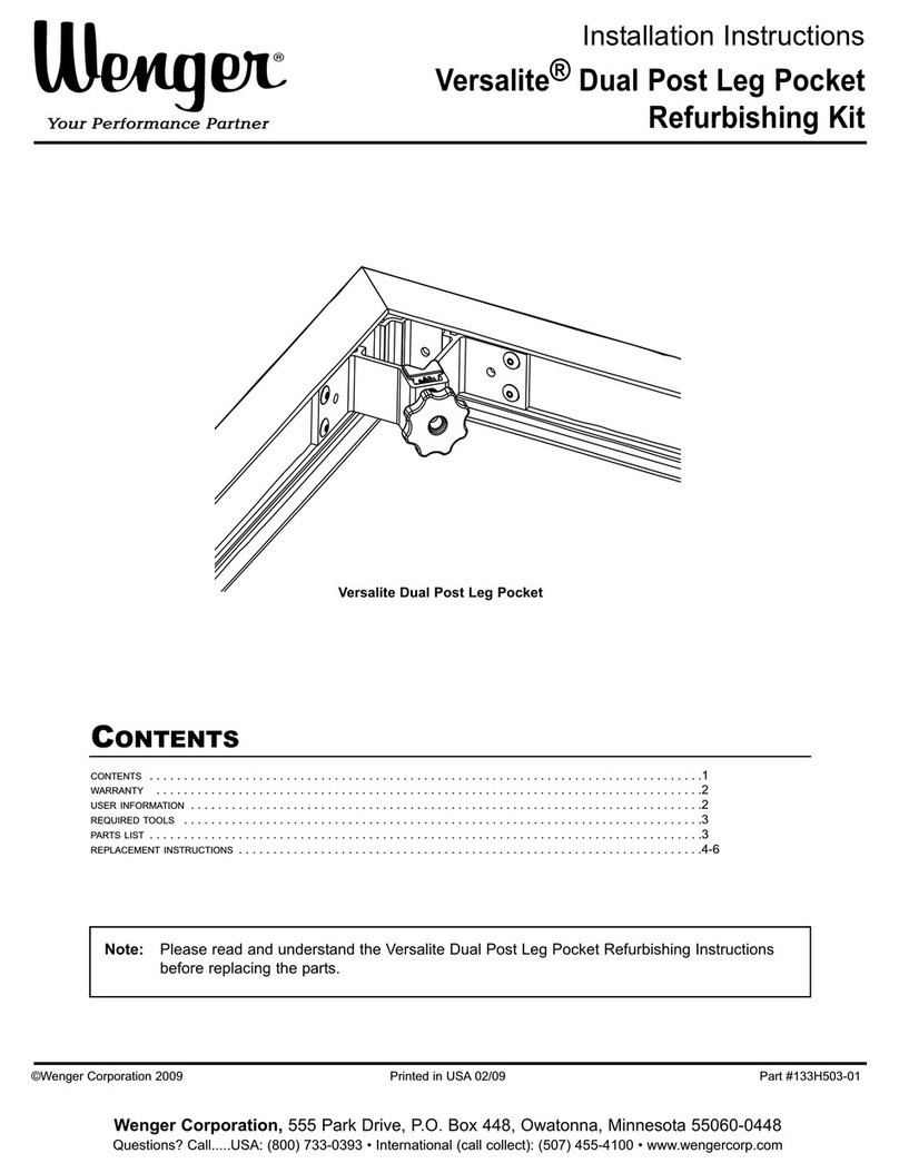 Wenger Versalite Dual Post Leg Pocket Refurbishing... installation instructions