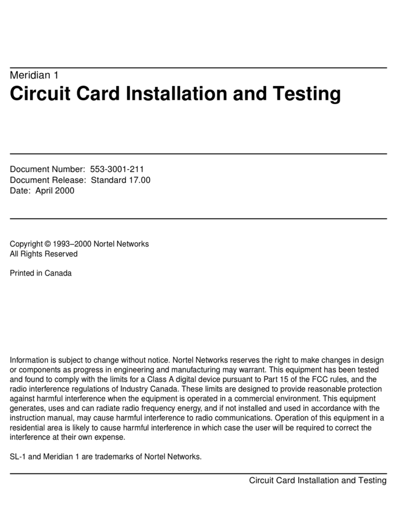 Nortel Meridian Meridian 1 installation manual