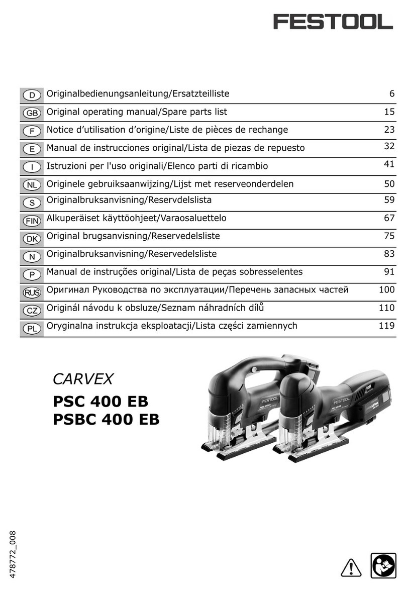 Festool Carvex PSC 400 EB Original operating manual/spare parts list
