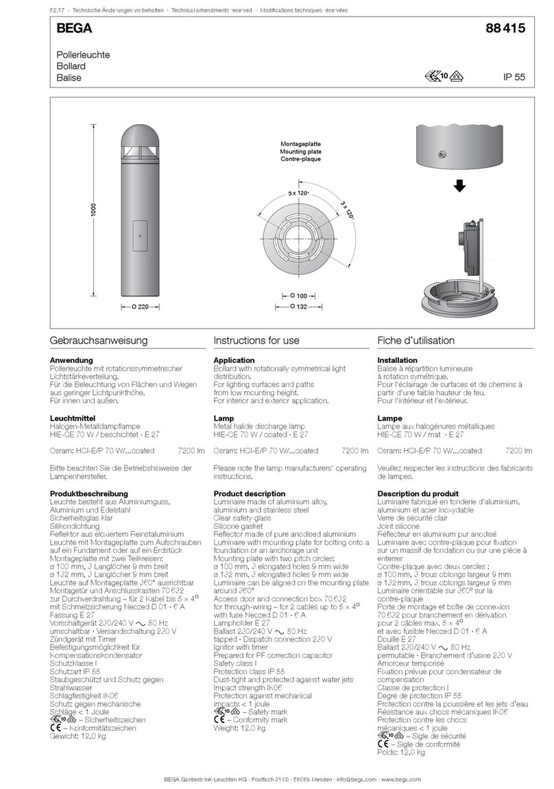 BEGA 88 415 User manual