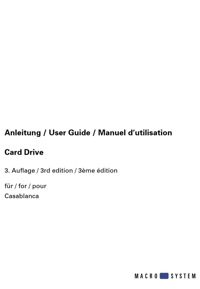 MACRO SYSTEM Card Drive user guide