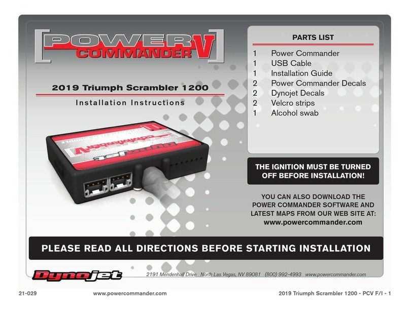 Dynojet Power commander V User manual Dynojet Power commander V User manual