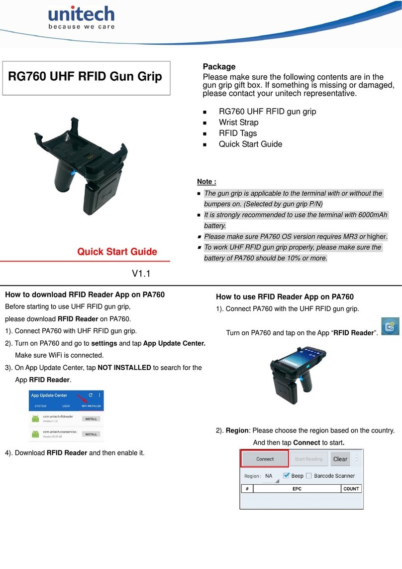 Unitech RG760 quick start guide