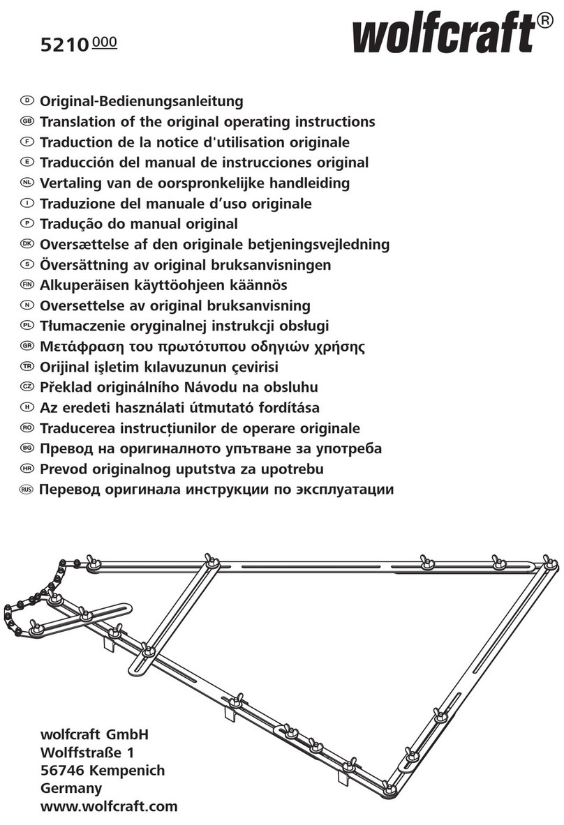Wolfcraft 5210000 Translation of the original operating instructions Wolfcraft 5210000 Translation of the original operating instructions