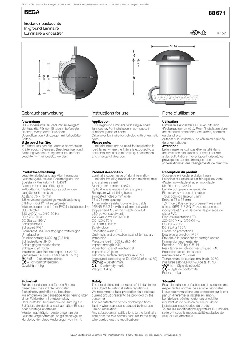 BEGA 88 671 Instructions for use BEGA 88 671 Instructions for use