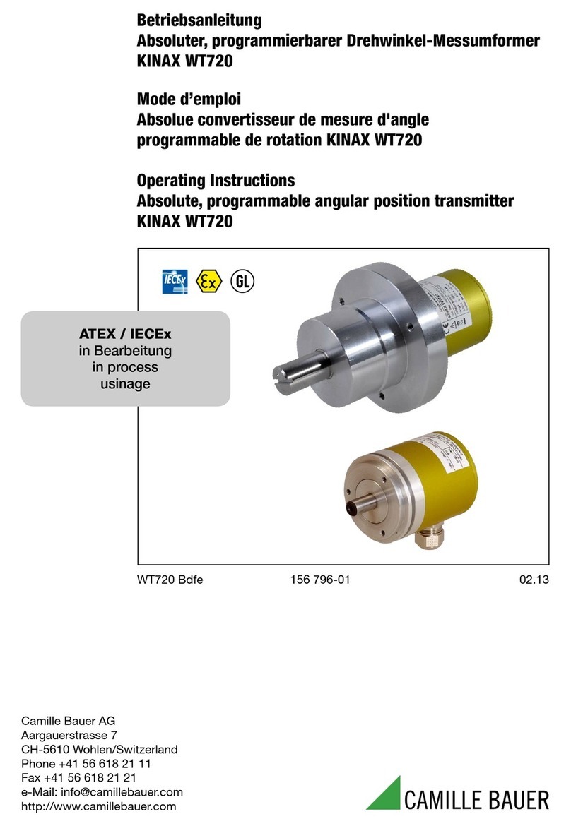 Camille Bauer KINAX WT720 operating instructions Camille Bauer KINAX WT720 operating instructions