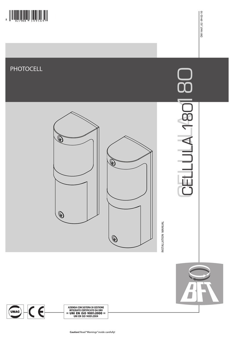 BFT CELLULA 180 Operating and installation instructions BFT CELLULA 180 Operating and installation instructions