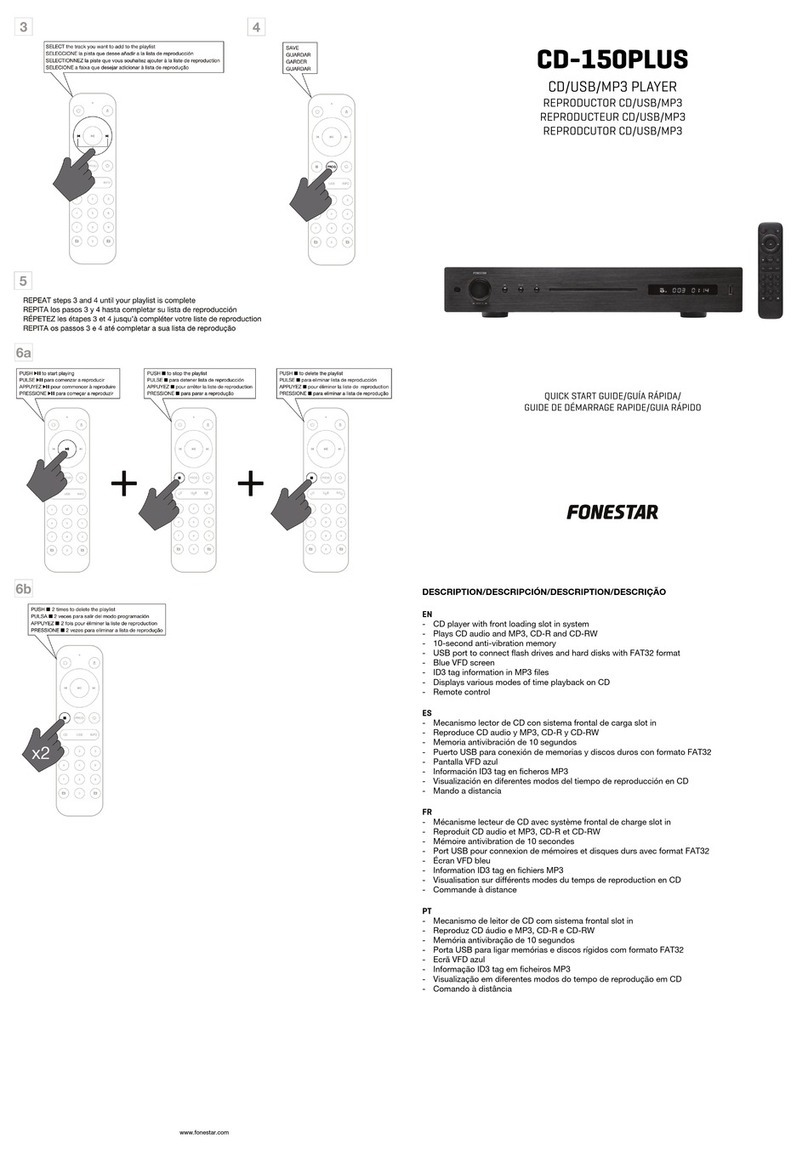 FONESTAR CD-150PLUS User manual