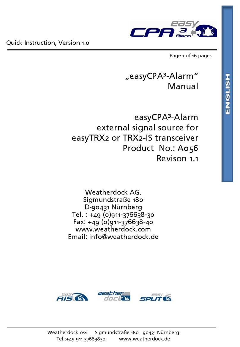 Weatherdock easyCPA3-Alarm Operator's manual