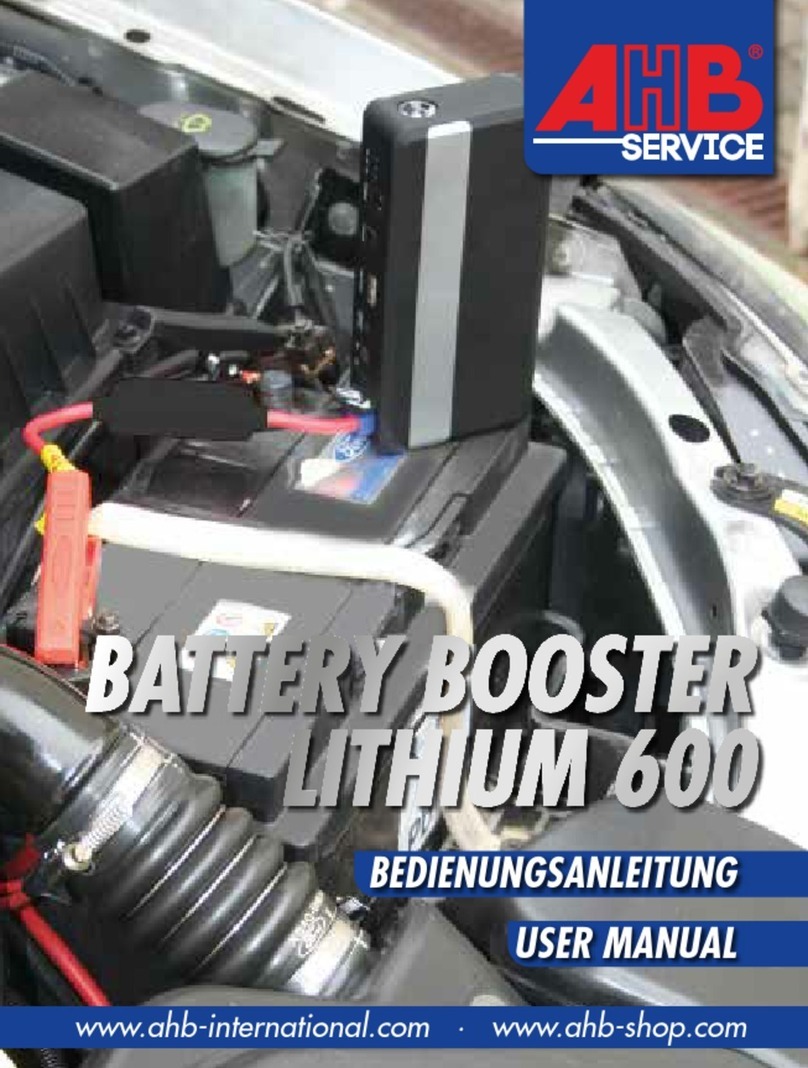 AHB BATTERY BOOSTER LITHIUM 600 User manual