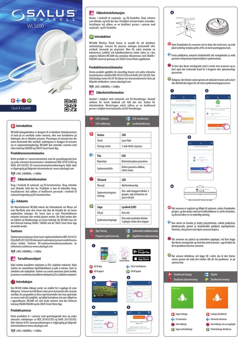 Salus WLS600 User manual