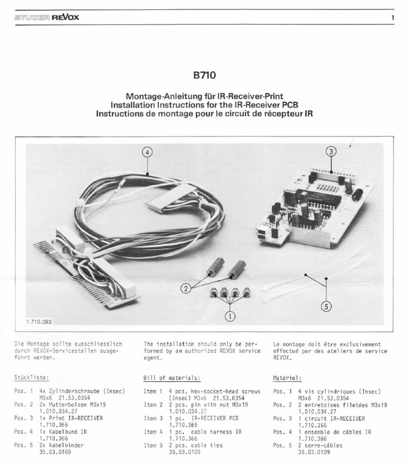 STUDER REVOX B710 User manual