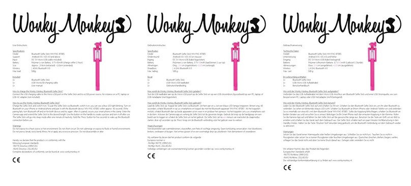 Wonky Monkey WM PAC-BT085 User instructions