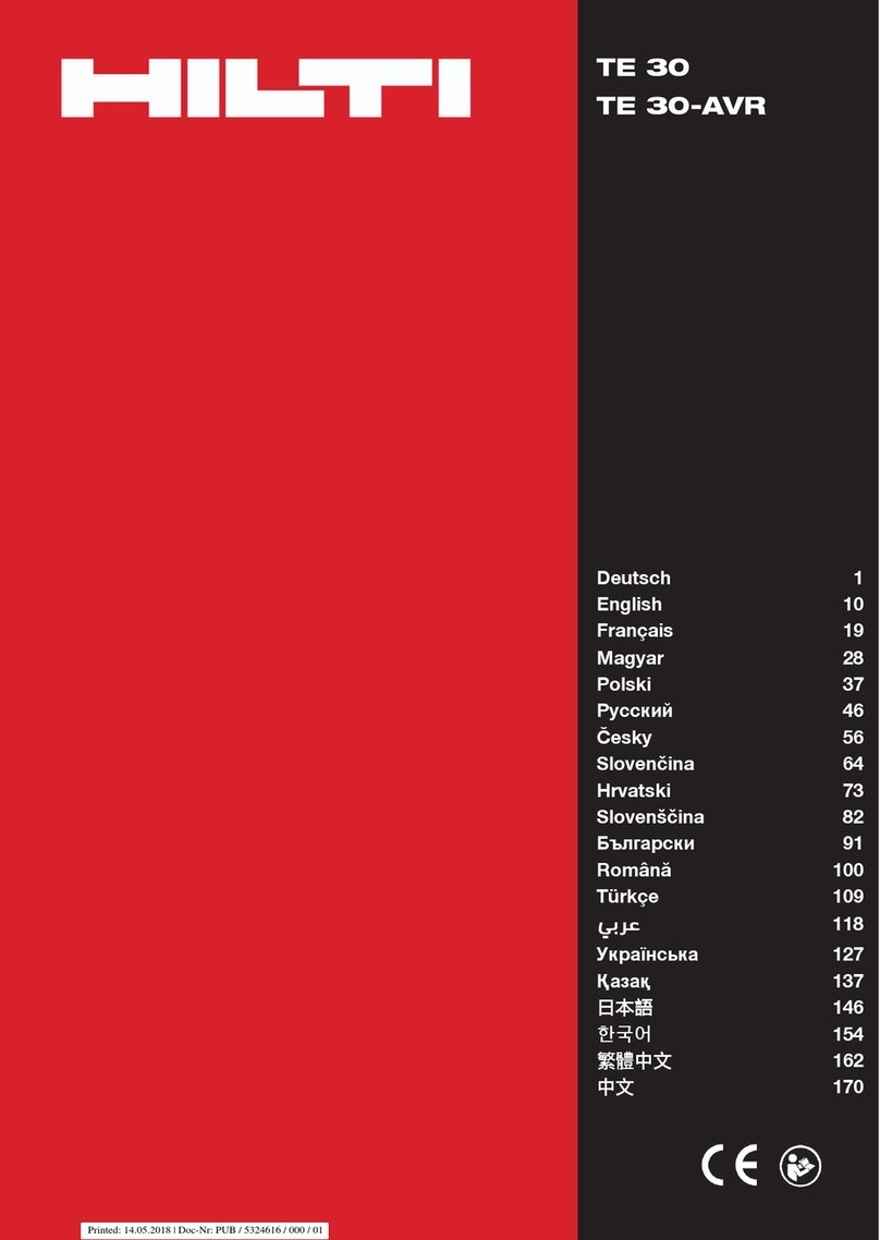 Hilti TE 30 User manual