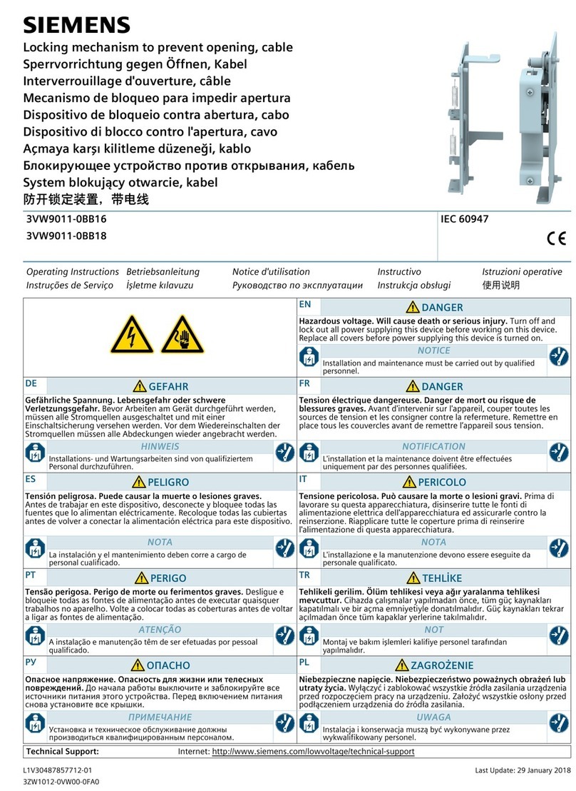Siemens 3VW9011-0BB16 User manual