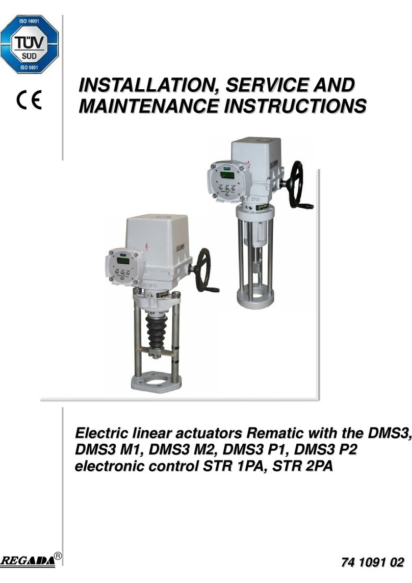 Regada Rematic STR 1PA Installation, service and maintenance instructions