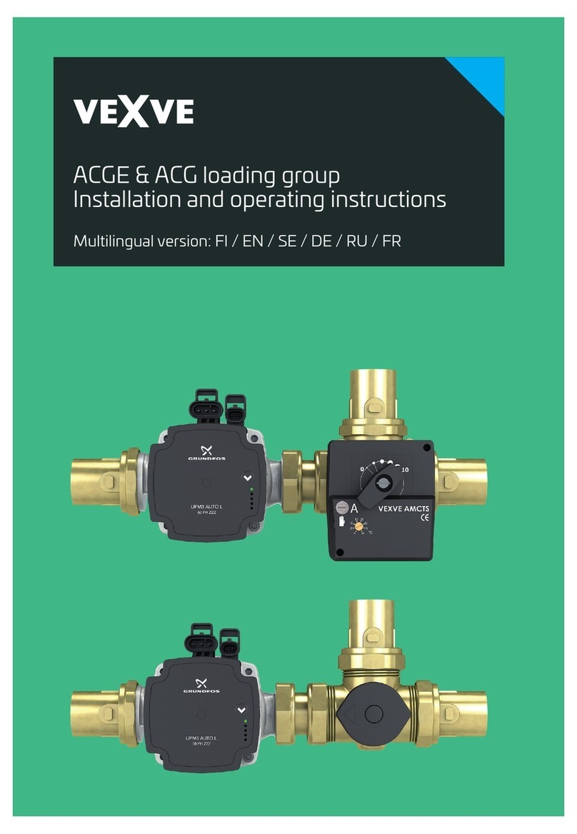 Vexve ACGE Installation and operating instructions