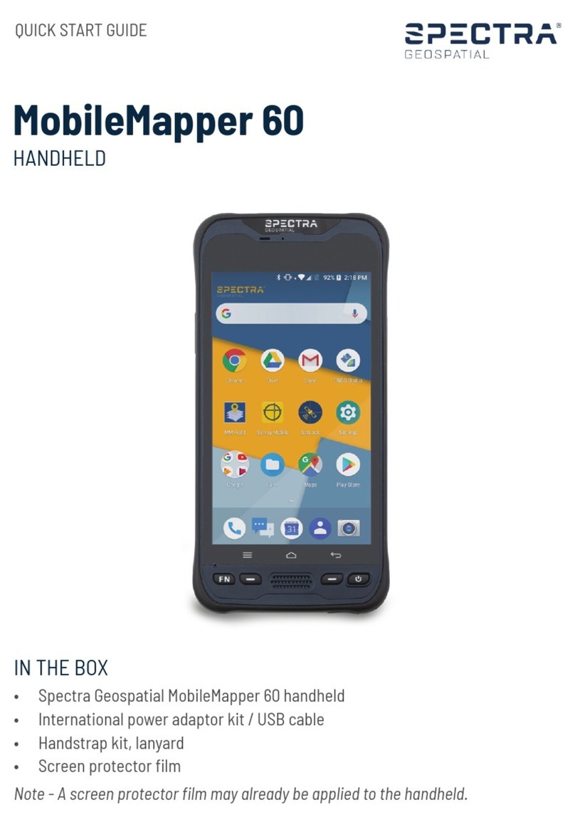 Spectra Geospatial MobileMapper 60 quick start guide