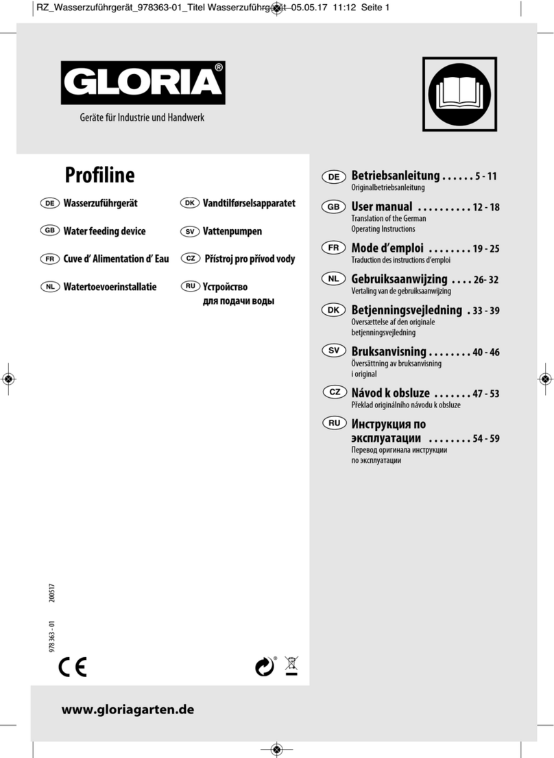 Gloria Profiline 415 Series user manual