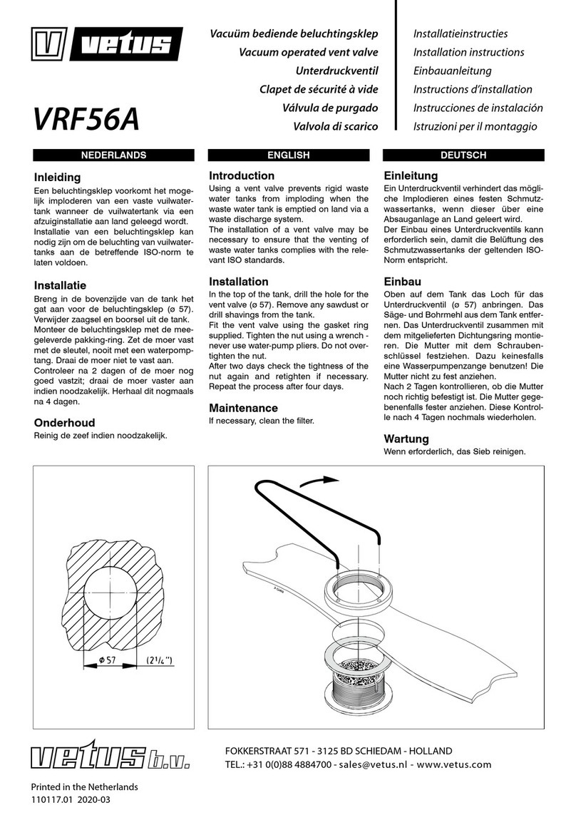 Vetus VRF56A installation instructions