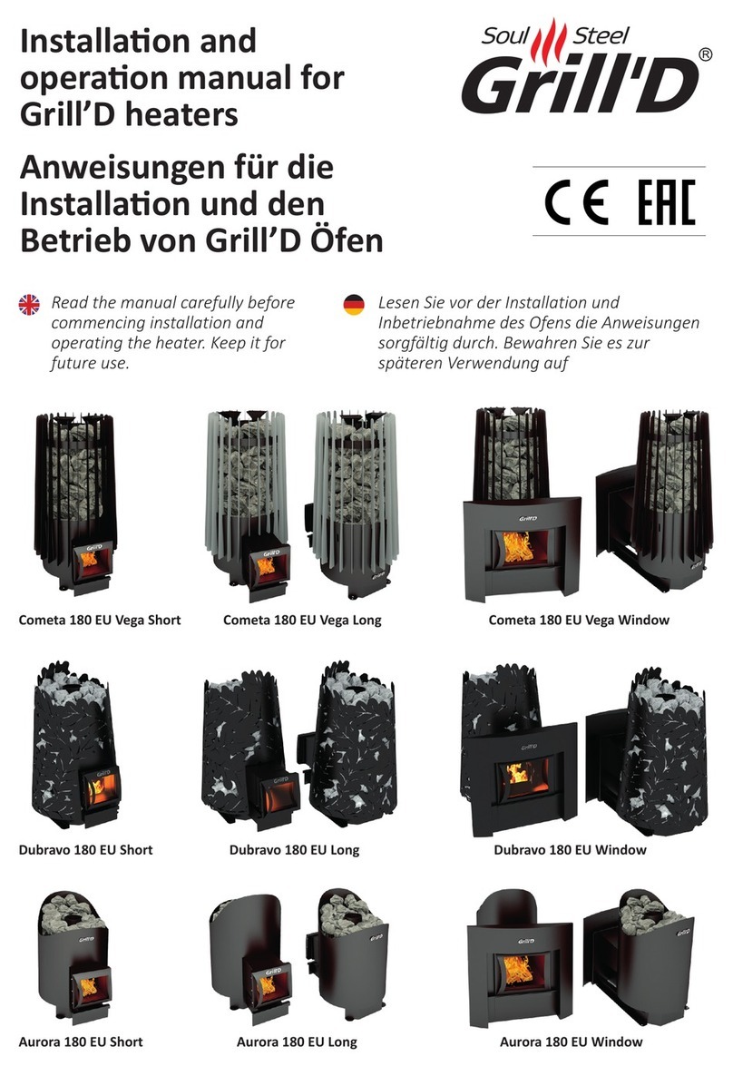 Grill'D Cometa 180 EU Vega Short Installation and operation manual
