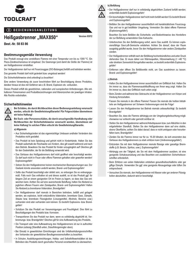 TOOLCRAFT MAX850 User manual
