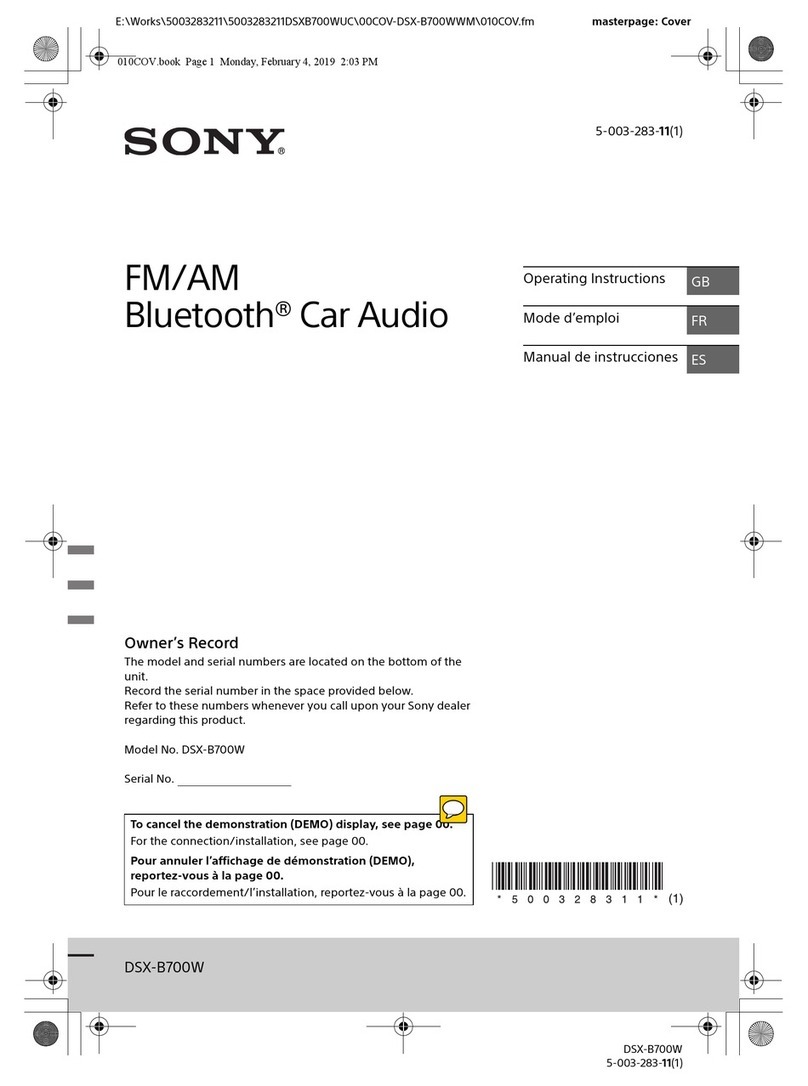 Sony DSX-B700W User manual