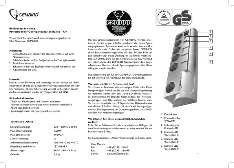 Gembird SilverShield SIS-TUV user manual
