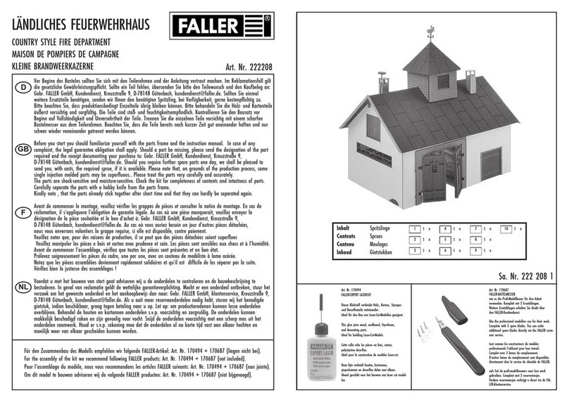 Faller COUNTRY STYLE FIRE DEPARTMENT instructions Faller COUNTRY STYLE FIRE DEPARTMENT instructions