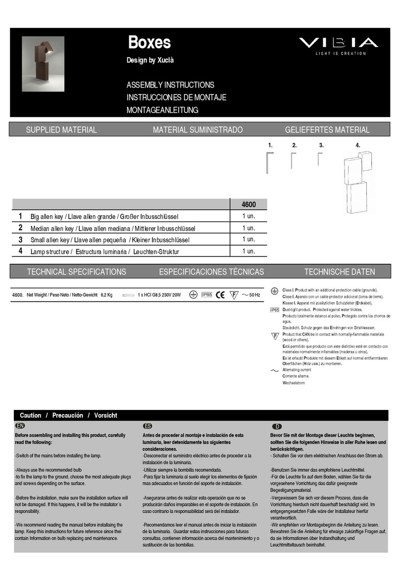 VIBIA Boxes 4600 Assembly instructions