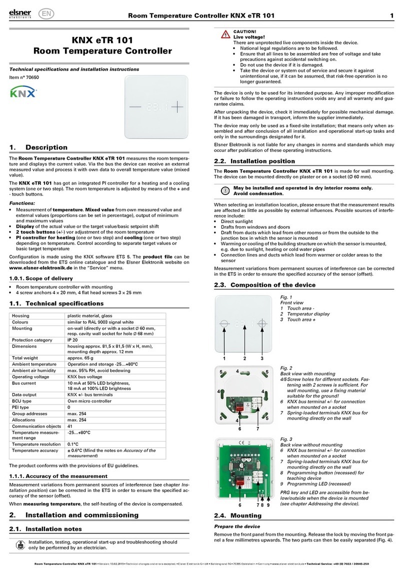 elsner elektronik KNX eTR 101 Technical specifications and installation instructions